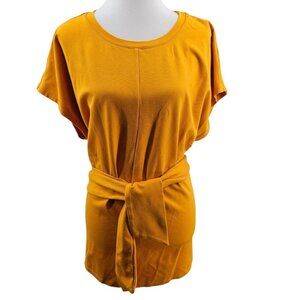 Eloquii Womens Plus‎ Size 26/28 Short Sleeve Wasit Tie Shirt